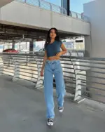 Farmerice ravnog kroja Laziel - svijetli teksas - Slika 5