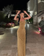 Maxi haljina Modena - golden - Slika 6