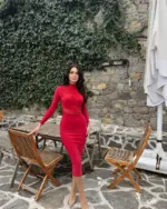 Midi haljina Sophie  - crvena - Slika 2