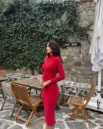 Midi haljina Sophie  - crvena - Slika 3