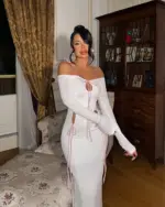 Maxi haljina Pablo - bijela - Slika 3