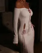 Maxi haljina Pablo - bijela - Slika 5