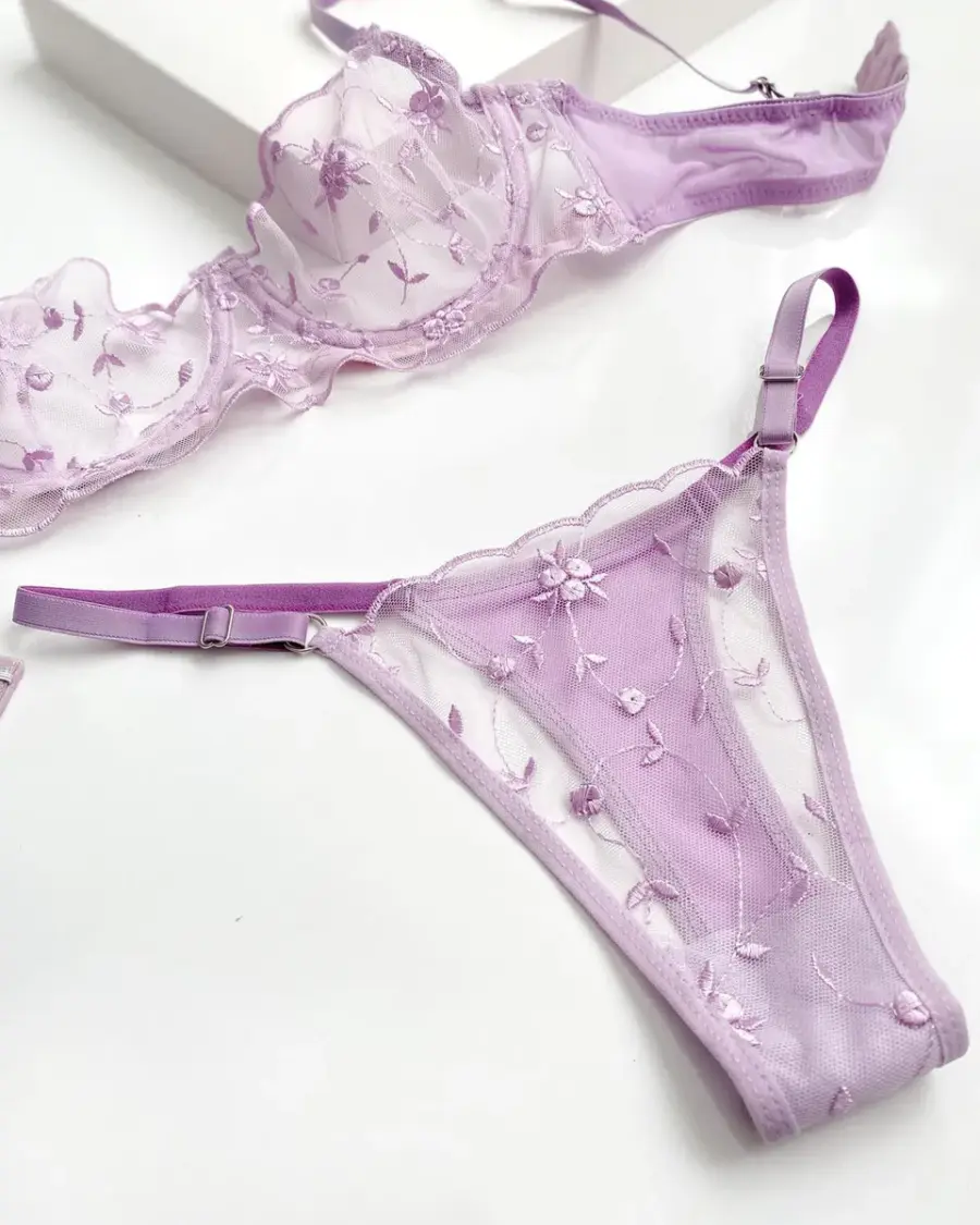 Dvodjelni lingerie set Hadley - lila - Slika 4