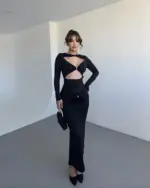 Maxi haljina Marleni - crna - Slika 2