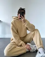 Dvodjelna termo trenerka Nina - bež - Slika 2