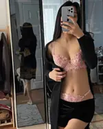 Dvodjelni lingerie set Carla - rozi - Slika 7