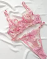 Dvodjelni lingerie set Carla - rozi - Slika 2