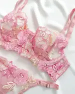 Dvodjelni lingerie set Carla - rozi - Slika 6