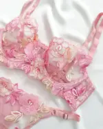 Dvodjelni lingerie set Carla - rozi - Slika 5