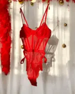 Lingerie body Valencia - crveni - Slika 9