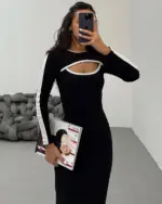 Midi haljina Wilona - crna - Slika 2