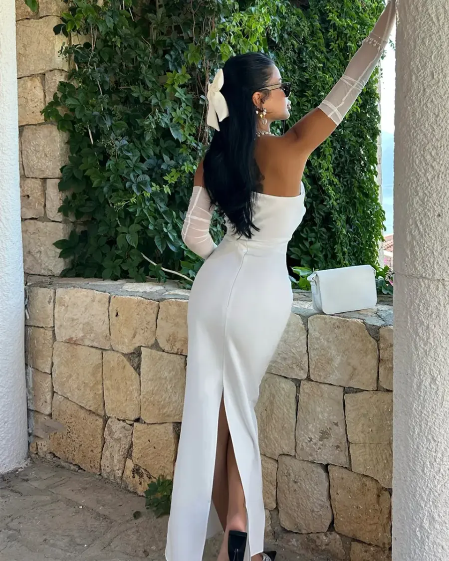 Midi haljina Taylor - bijela - Slika 3