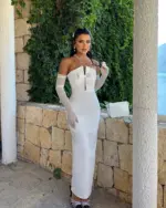 Midi haljina Taylor - bijela - Slika 4