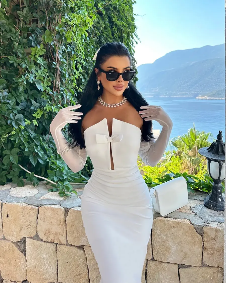 Midi haljina Taylor - bijela - Slika 2