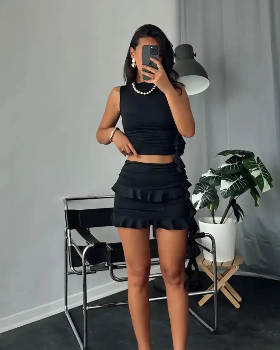 Dvodjelni set Rea - crni - Slika 2