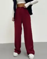 Palazzo hlače Calix - bordo - Slika 2