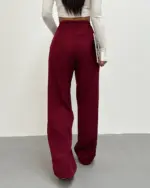 Palazzo hlače Calix - bordo - Slika 4