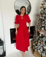 Midi haljina Winifred - crvena - Slika 2