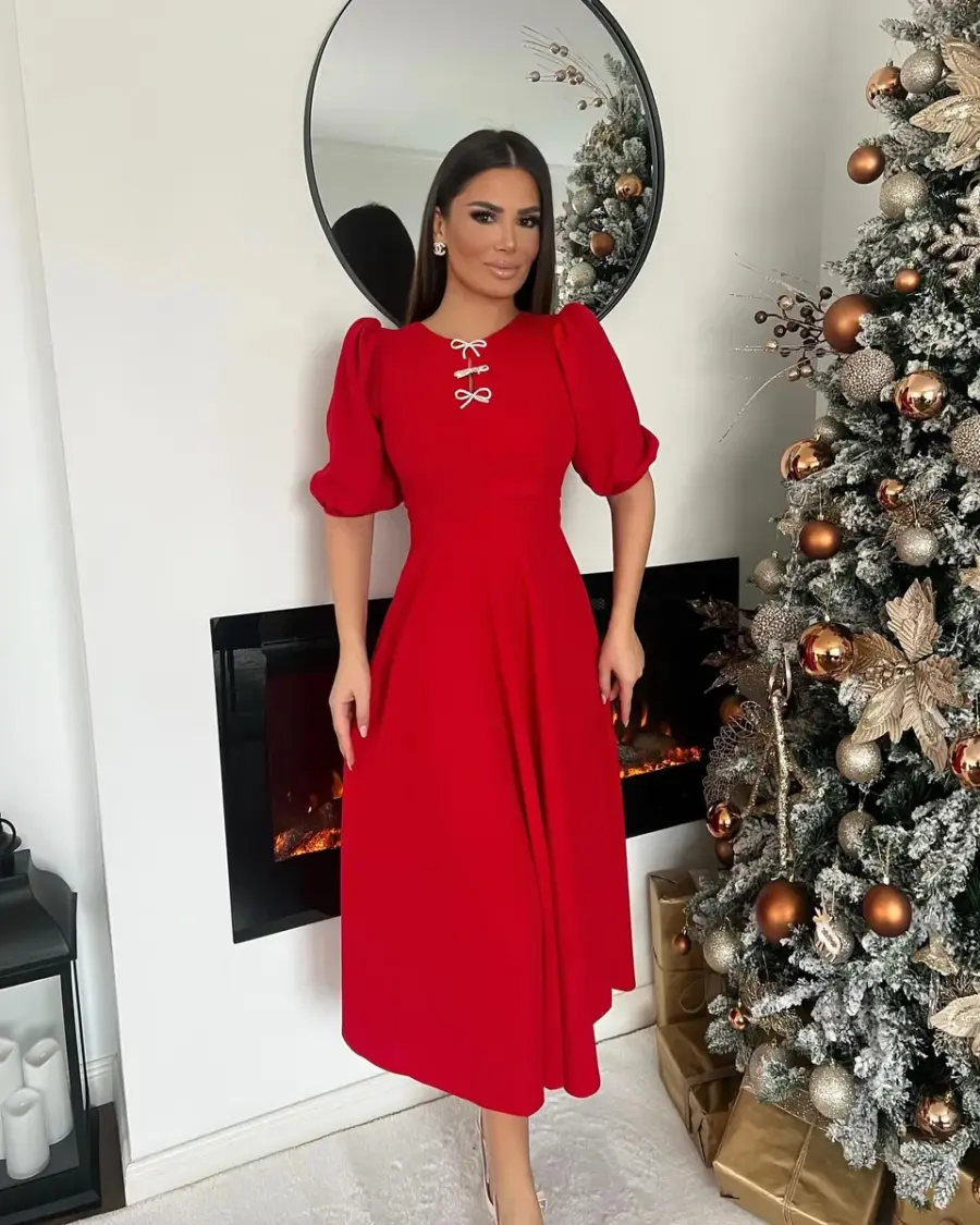 Midi haljina Winifred - crvena - Slika 2