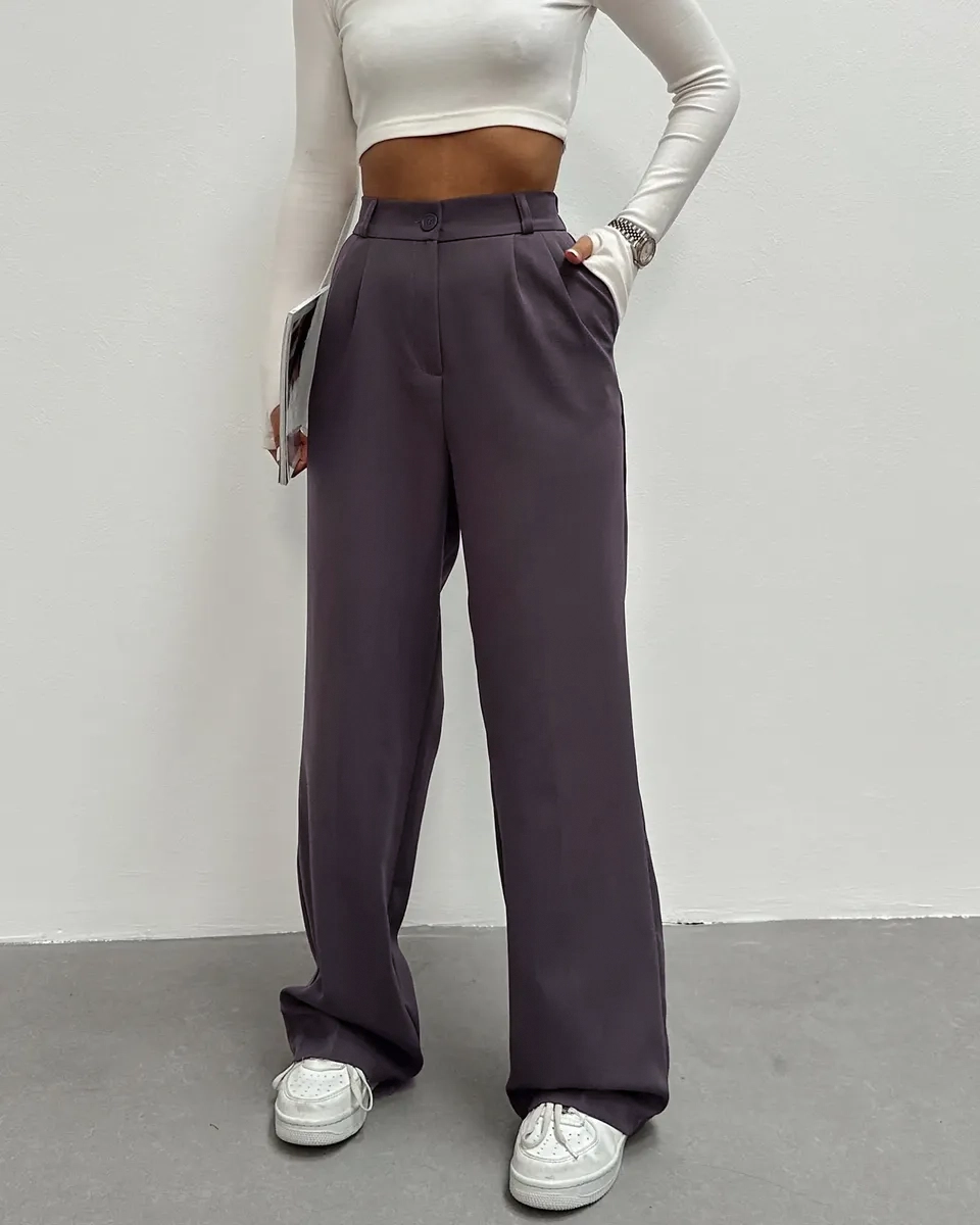 Palazzo hlače Calix - antracit - Slika 3