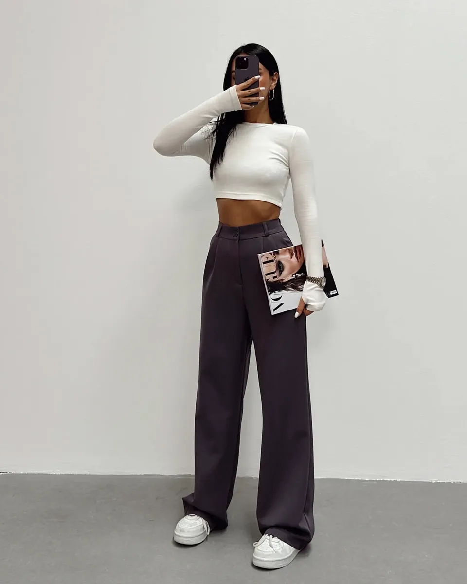 Palazzo hlače Calix - antracit