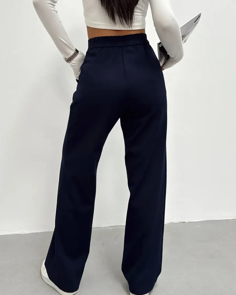 Palazzo hlače Calix - tamnoplave - Slika 3