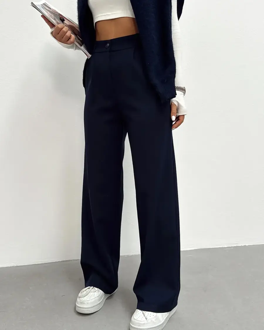 Palazzo hlače Calix - tamnoplave - Slika 2