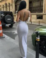 Maxi haljina Janice - siva - Slika 2