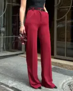 Palazzo hlače Kiraye - bordo - Slika 4