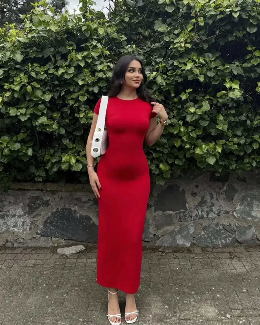 ql5yZPviF1931RA4-1nxa Midi haljina Isla - crvena - Slika 1