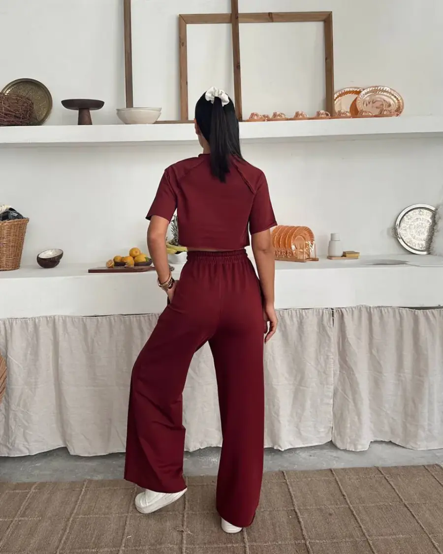 Dvodjelna trenerka Polina - bordo - Slika 4