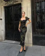 Midi haljina Mika - maslinasta - Slika 2