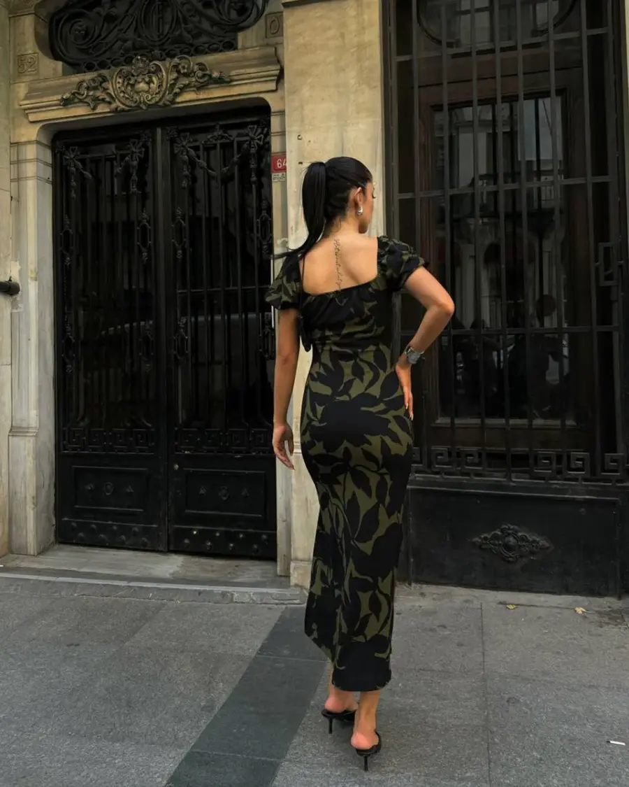 Midi haljina Mika - maslinasta - Slika 4