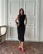 Midi haljina Ines - crna - Slika 2