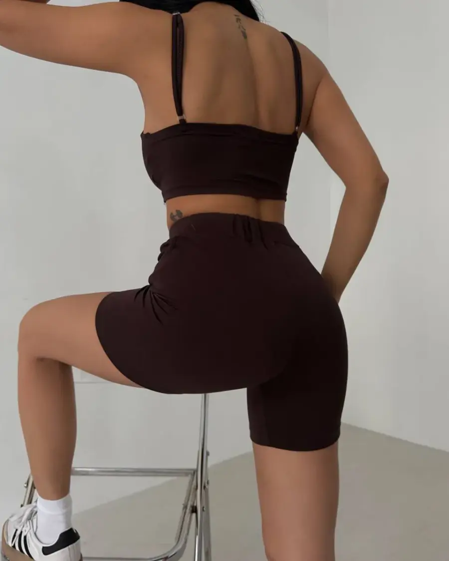 Dvodjelni set Makayla - smeđi - Slika 3