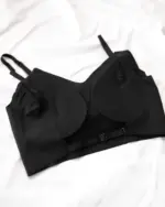 Top sa izrezanim leđima - crni - Slika 3