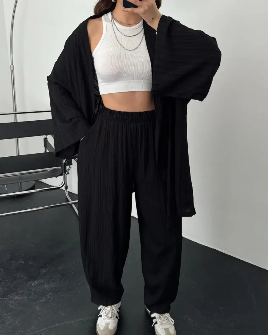 Dvodjelni set Fly - crni - Slika 3