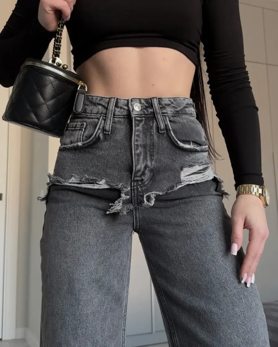 Distressed farmerice Hunter - sive - Slika 2