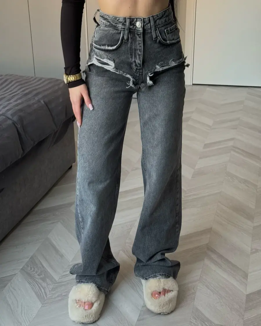 Distressed farmerice Hunter - sive - Slika 3