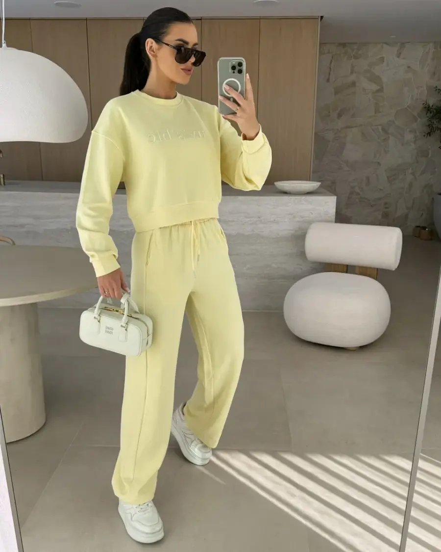 Dvodjelna trenerka Invisible - žuta - Slika 2