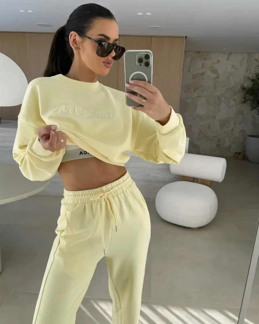 Dvodjelna trenerka Invisible - žuta - Slika 4