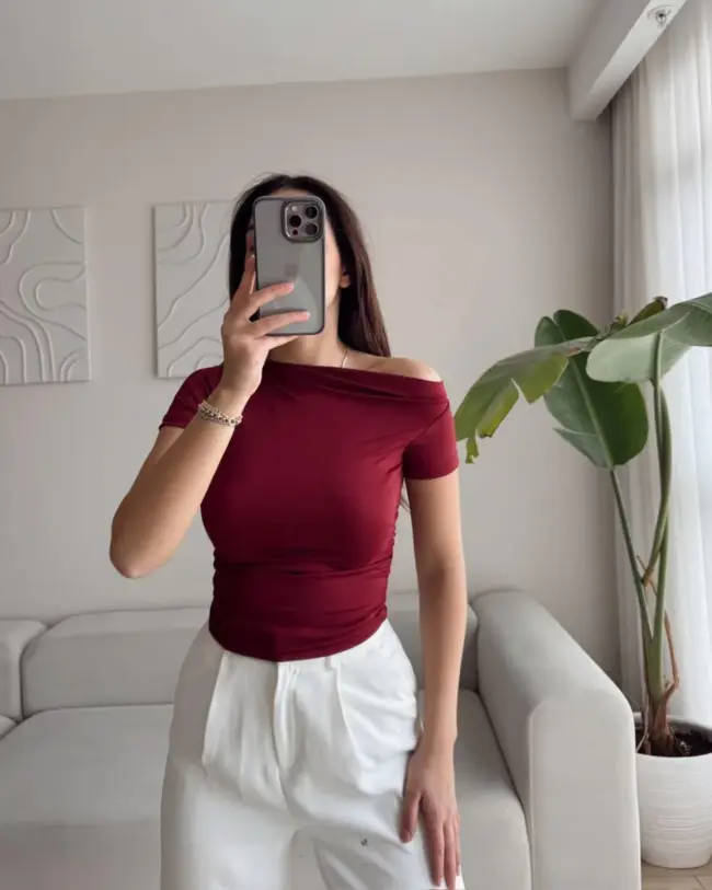 Majica Selina - bordo