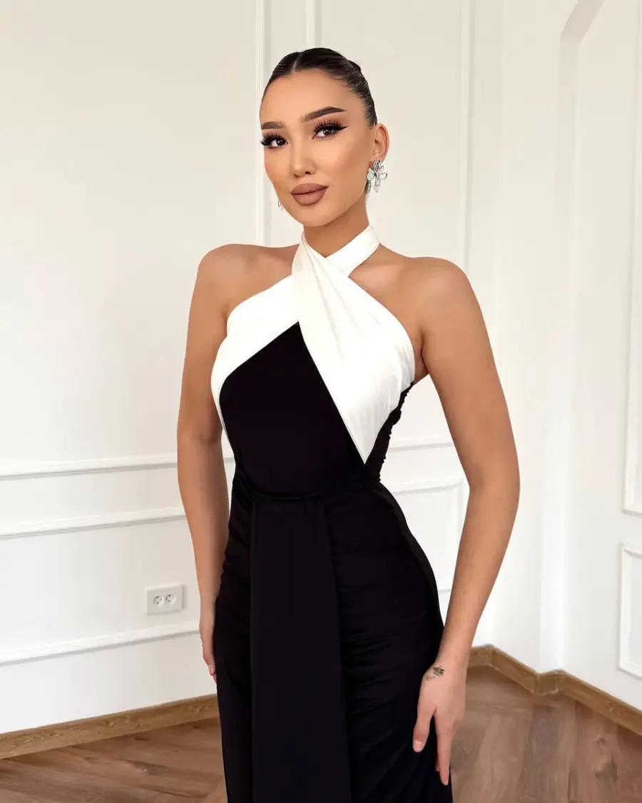 Maxi haljina Aralia - crna - Slika 7