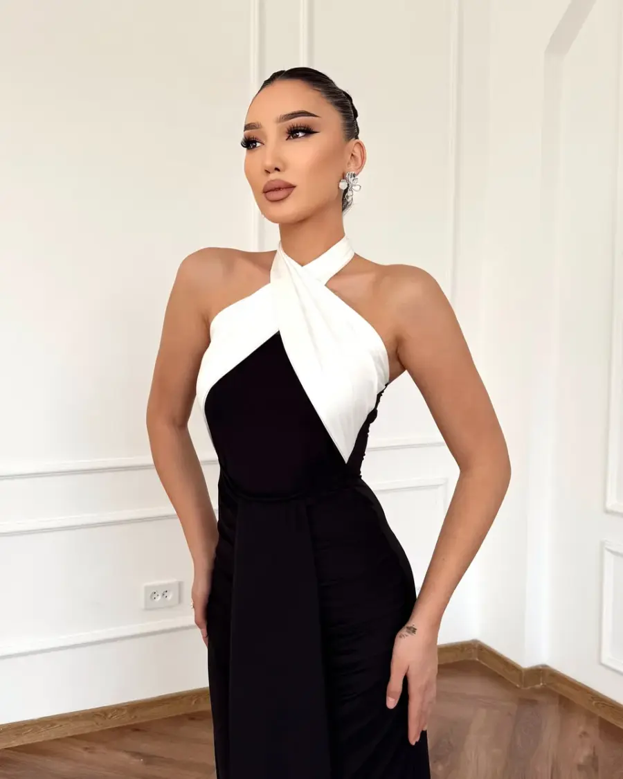 Maxi haljina Aralia - crna - Slika 9