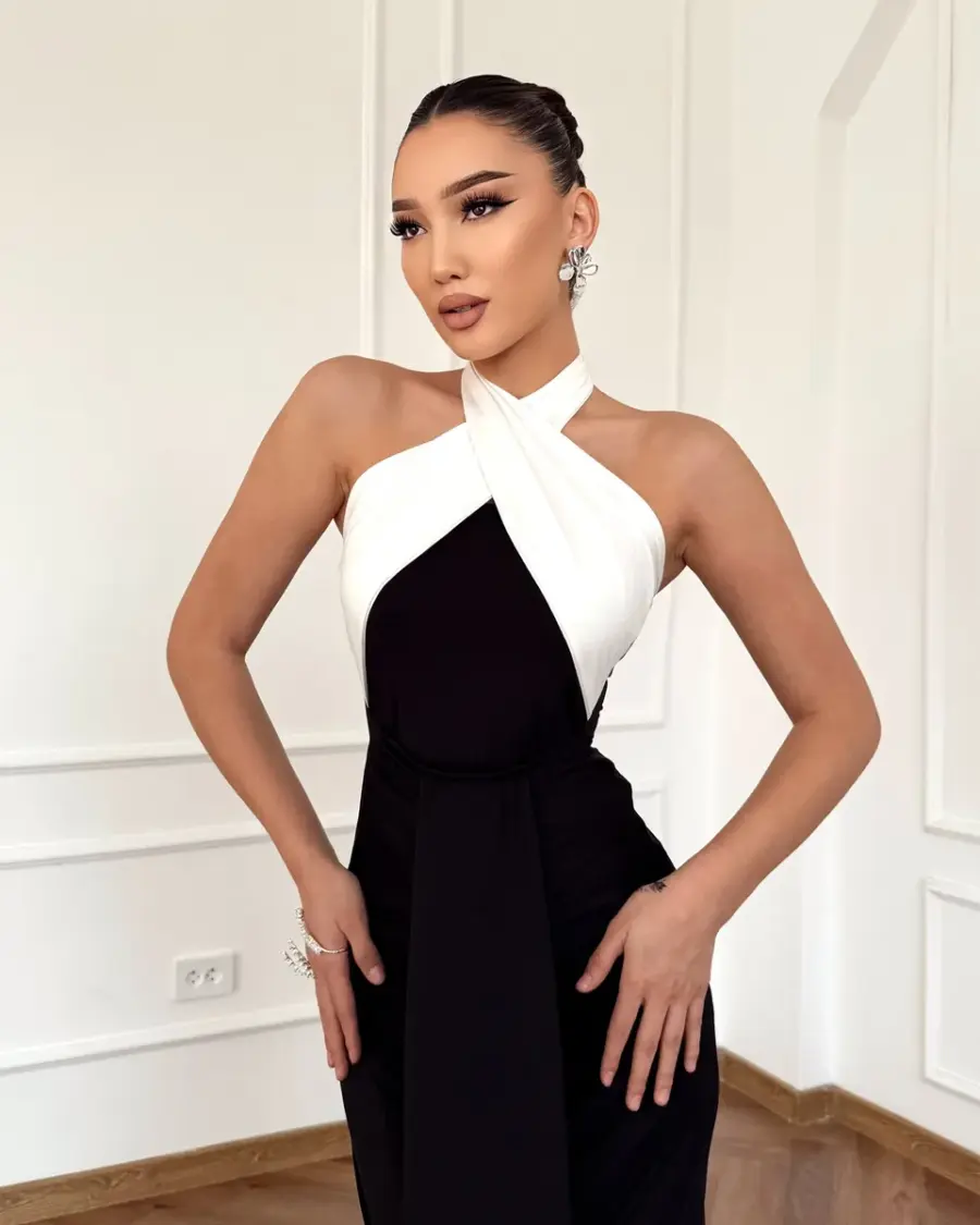 Maxi haljina Aralia - crna - Slika 8