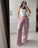 Hlače Lisbon - roze - Slika 3