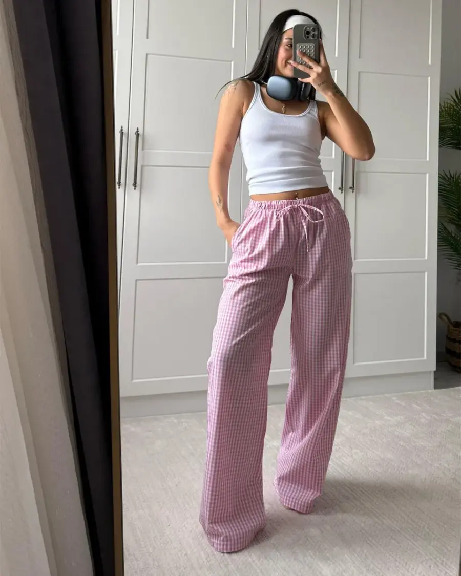 Hlače Lisbon - roze - Slika 3