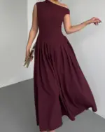 Midi haljina Lohan - bordo - Slika 11