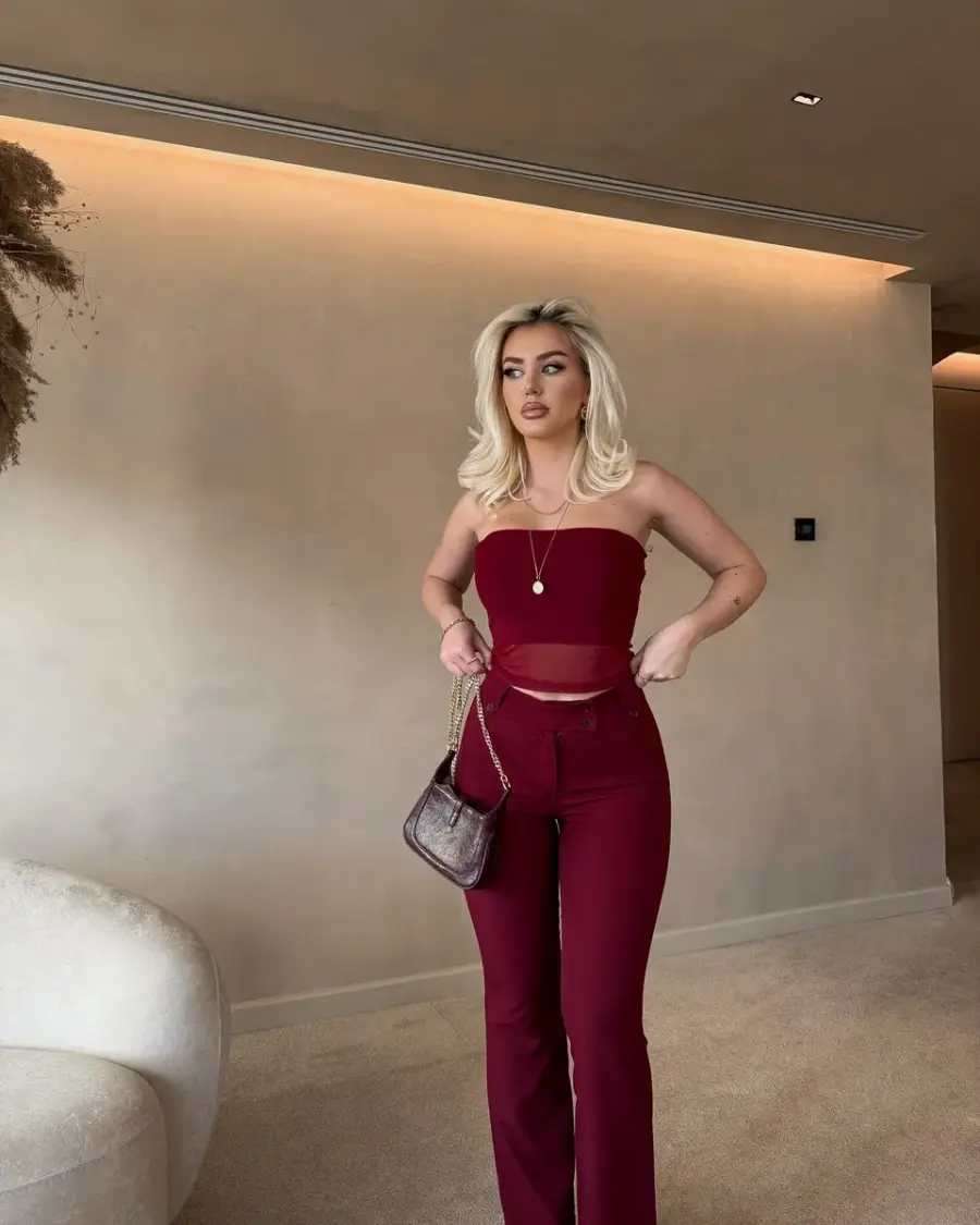 Dvodjelni set Salvador - bordo - Slika 2