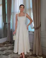 Midi haljina Linda - cream - Slika 5